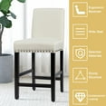 thumbnail image 6 of Costway Set of 2 25'' Kitchen Breakfast Chairs Nailhead Bar Stools Beige, 6 of 11