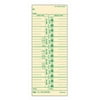 TOPS Time Cards, Weekly, 1-Sided, Numbered Days, 3-1/2" x 9", Manila, Green Print, 500-Count (1256)