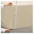 thumbnail image 2 of 18"- 21" Extra Deep Pocket Fitted Sheet for High Mattress - Hotel Luxury Silky Soft Double Brushed Microfiber Sheet, Wrinkle Bed Sheet, XL - Cream Beige, 2 of 8