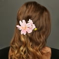 thumbnail image 2 of Unique Bargains 2 Pcs Hair Clip Grace New Ancient Gentle Flowers Duckbill Clip Pink, 2 of 5