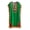 Green, variant on Women Dress Ethnic Style Round Neck Print Contrast Color Geometric Printing Pullover Loose Short Sleeves Midi Dress Women Clothes