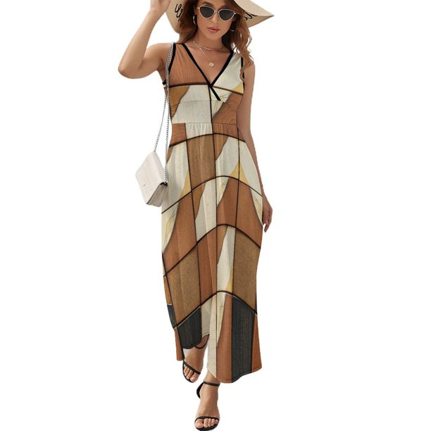 Abstract Geometrical Vestido Sin Mangas Para Mujer, Traje De, Ropa De Cumpleaños, Verano