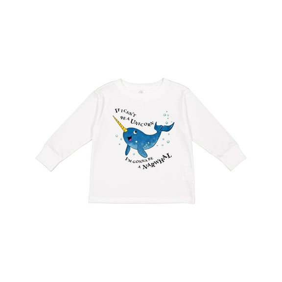 Inktastic If I Can't Be a Unicorn, I'm Gonna Be a Narwhal Boys or Girls Long Sleeve Toddler T-Shirt