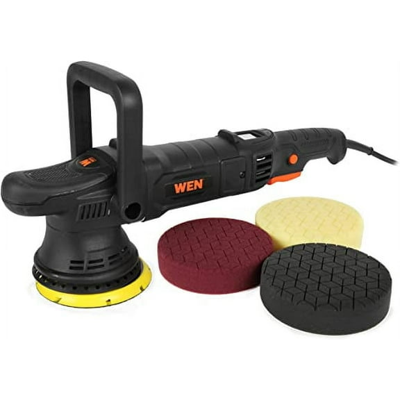 WEN Dual Action Polisher, 5-Inch Professional Grade, 8.3-Amp with Paddle Switch, 15mm Throw and LED Display