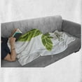 thumbnail image 6 of Sage Soft Flannel Fleece Blanket, Ecological Concept Hand Painted Style Watercolor Leaves with Go Green Inspirational, Cozy Plush for Indoor and Outdoor Use, 50" x 70", Green White, by Ambesonne, 6 of 6