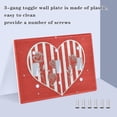 thumbnail image 4 of Dailycode Light Switch Plate Covers 3 Gang Wall Plate Plastics Outlet Covers for Kitchen Home Office Decor Love Heart and Red Roses, 4 of 8