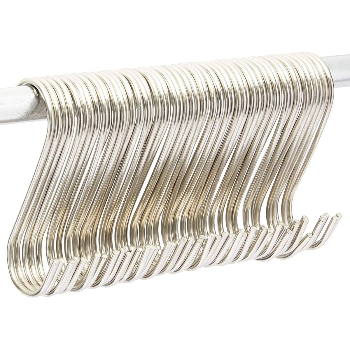 50 Pcs Heavy Duty Metal Black S Hooks for Hanging, 3.9 in