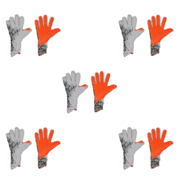 Greeniant Kit de portero de fútbol tamaño 6/7/8/9/10, guantes de portero de halcón para niños, juego sin dedos sin látex, blanco Type2 NO2