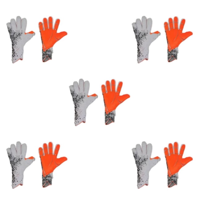 Greeniant Kit de portero de fútbol tamaño 6/7/8/9/10, guantes de portero de halcón para niños, juego sin dedos sin látex, blanco Type2 NO2