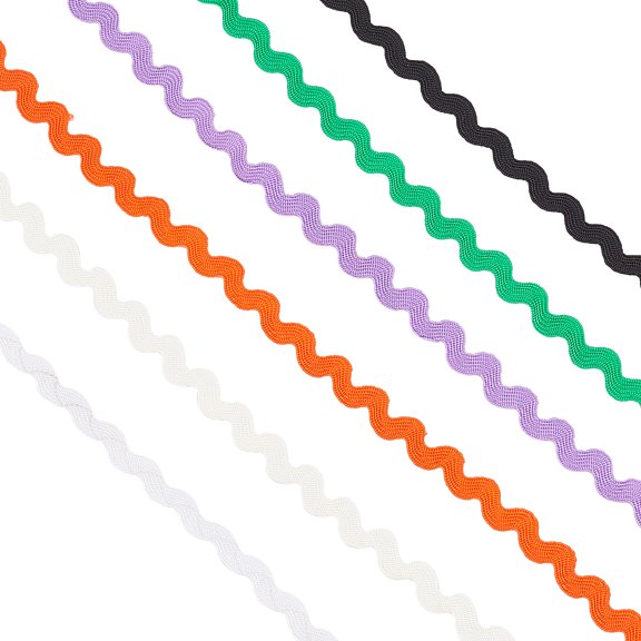 33 Yards 5mm RIC Rac Wave Bending Fringe Trim Ribbon 6 Colors Row Wavy Zig Zag Wrapping Trim Fabric Ribbon