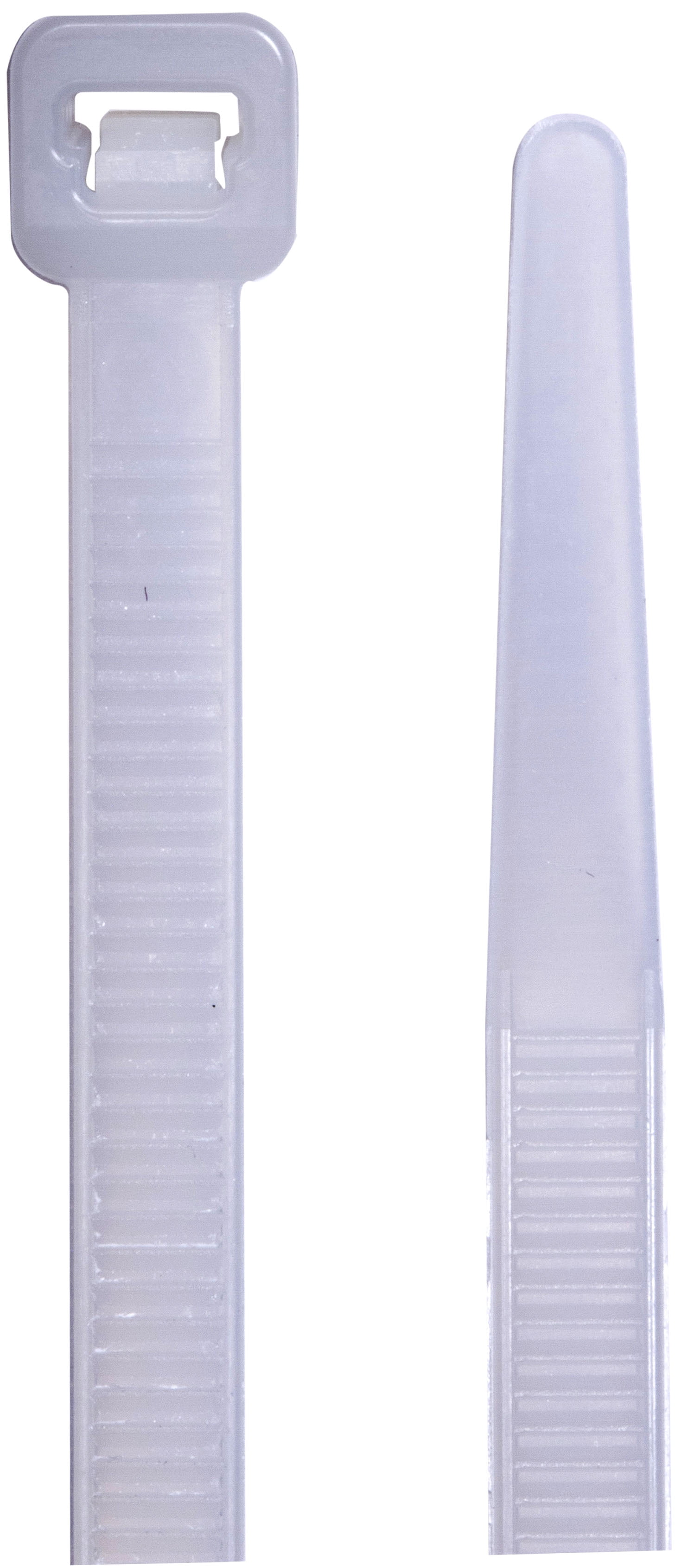 Hyper Tough 8in. Clear Zip Ties 20 Pack, 75lb Tensile Strength, Nylon Mount Cable Ties, Resealable Bag, 25457