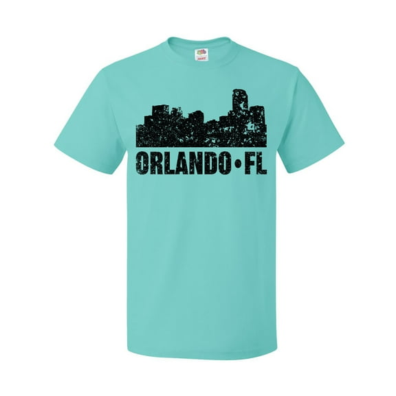 Inktastic Orlando Skyline with Grunge T-Shirt