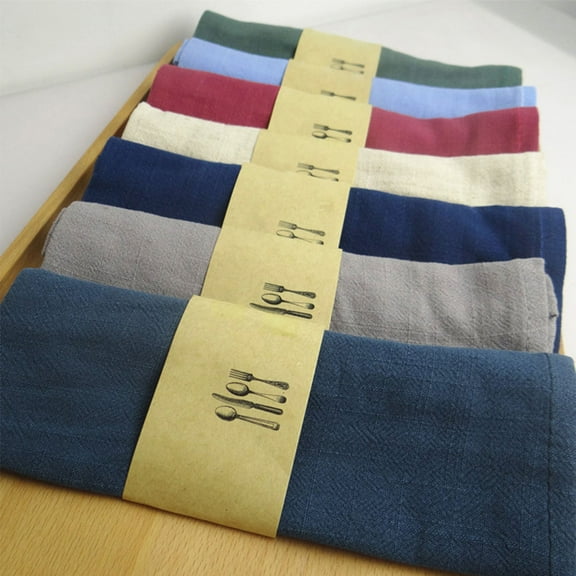 WHAMVOX Worgeous 1 Set Napkin Mats Table Cloth Kitchen Linen Dinner Cloth Napkins Fabric Pocket Handkerchief Wedding Party Hotel Dark Green