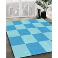 thumbnail image 2 of Ahgly Company Indoor Rectangle Patterned Deep Sky Blue Area Rugs, 7' x 10', 2 of 6