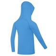 thumbnail image 7 of FUZHIQ Boys Girls Rash Guard Hooded Fishing Shirt, Kids UPF 50+ Long Sleeve Sun Hoodie, Youth UV Protection Beach Swim Shirts,5-6 Years, 7 of 7