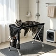 thumbnail image 5 of Fold‑Up Pet Bath Grooming Table, Rust‑Resistant Metal Stand, Mesh Side Storage Pockets, Fixed Safety Harness, Waterproof Fabric Top, For Household Pet Bathing And Grooming Sessions, 5 of 6