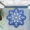 thumbnail image 2 of Winter Snowflake Bathroom Rug Snowflake Bath Mat Non Washable Rugs Welcome Decorative White Gray Doormat for Home Xmas Kitchen Decor Holiday Decorations,26inch - Blue, 2 of 7