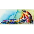 thumbnail image 2 of Art by Leslie Franklin 24x13 Gold Ornate Wood Framed with Double Matting Museum Art Print Titled - Thinking Outside the Fox, 2 of 4
