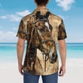 thumbnail image 4 of Yiaed Musical Horse Vintage Collage Print Hawaiian Shirt for Men Short Sleeve Button Down Shirts Beach Shirts for Men,Medium, 4 of 7