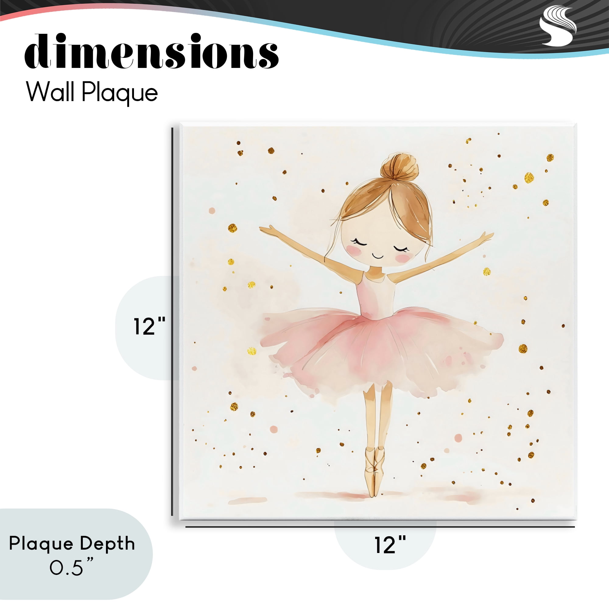 Stupell Industries Ballerina On Her Toes Wall Plaque Art, design by Creative Studio