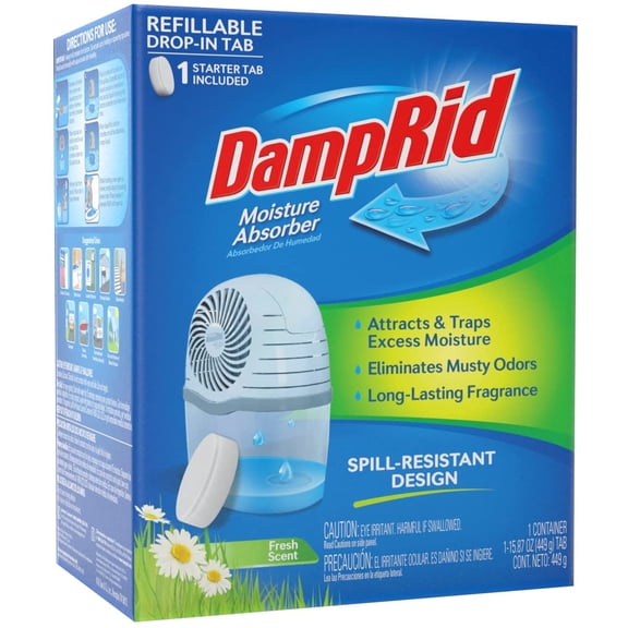 DampRid Fresh Scent Drop-In Tab Moisture Absorber Starter Kit