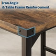 thumbnail image 6 of Huisuilinss Dining Table Set For 4,5-Piece Kitchen Table Set With Counter Height Table & 4 Upholstered Bar Stools,Wood Dining Table Set With Footrest & Corner Protector For Small Space Apartment Pub, 6 of 9