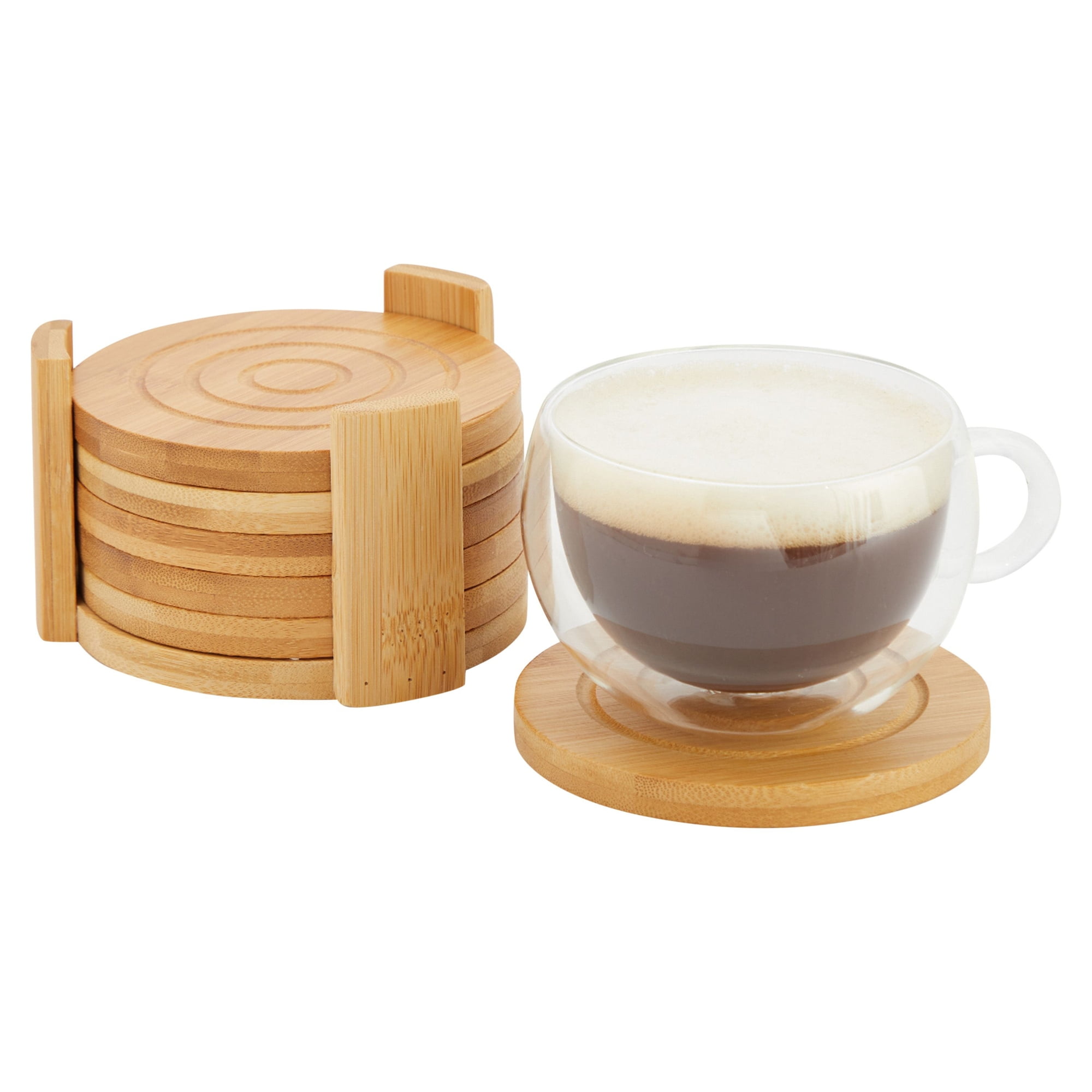  Coasters for Drinks, 6 PCS Funny Coasters Set with Coaster  Holder, Bamboo Coasters, Wood Coasters for Coffee Table, Cute Coasters for  Home Decor (Type A) : Home & Kitchen