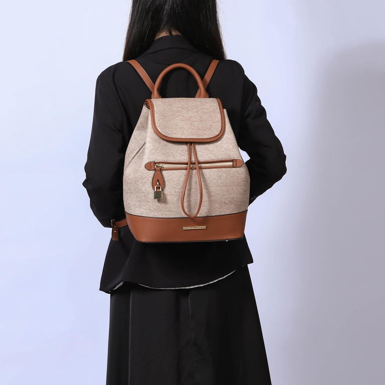 Mini Backpack Women Vegan Leather Drawstring Daypack MKF Collection Porsha Backpack for Women, Vegan Leather  main image 4