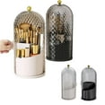 thumbnail image 3 of 360 Rotating Makeup Brush Holder with Lid, Dustproof Concealed Toothbrush Organizer for Vanity and Bathroom Countertop, 3 of 9