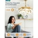 thumbnail image 4 of Ventilador de techo LEDIARY retráctil de 107 cm con luces y 6 velocidades color dorado, 4 of 7