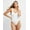White, variant on M Smoothing Seamless Bodysuit  Lightweight built in Bra Flattering Scoop Neckline