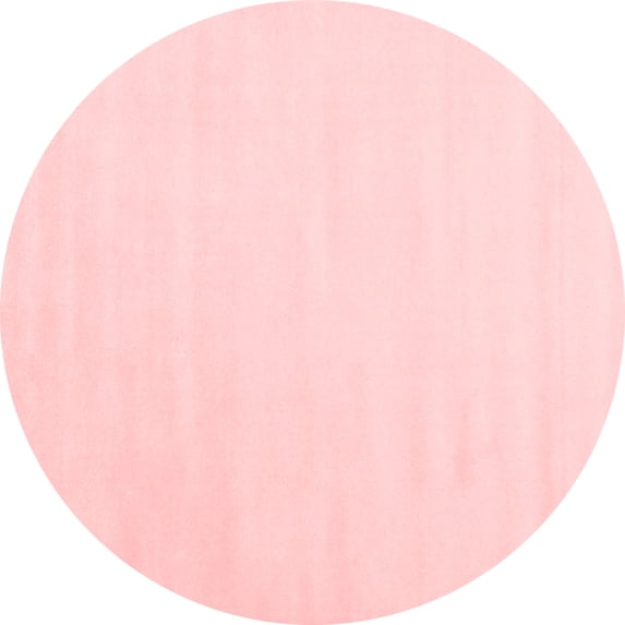 Ahgly Company Indoor Round Solid Red Modern Area Rugs, 4' Round