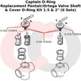 thumbnail image 3 of 6 Sets Replacement Valve Cover & Shaft O-Rings for Pentair/Ortega 1.5-2 Pool Valves Part Numbers O-39/072555, O-319/072553, O-320/072554, 3 of 3