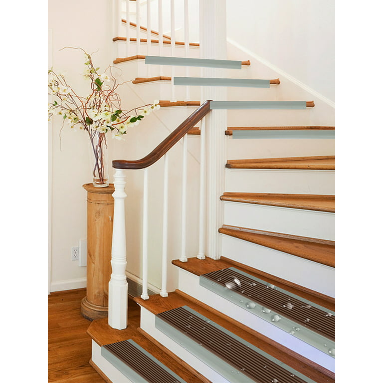 Aluminum Non-Slip Stair Edge Protector for Wood/Tile/Concrete/Metal  Stairs,2 Inch Long and Wide Stair Edge Trim,Home/Commercial