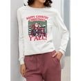 thumbnail image 2 of Merry Country Xmas Y'all Festive Women's Long Sleeve, 2 of 4