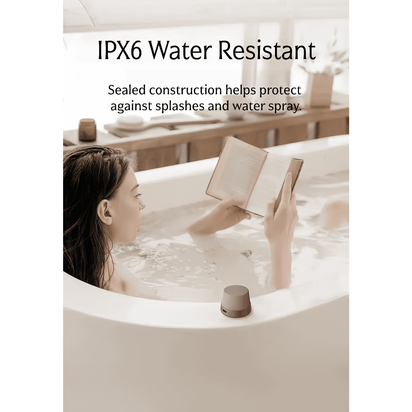 2-in-1 Magnetic Phone Stand Bluetooth Speaker, IPX6 Water Resistant, TWS Stereo Pairing
