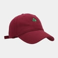 thumbnail image 4 of GDREDA Mens Hats and Caps Three Leaves Pattern Baseball Cap Tongue Outdoor Sun Hat，Red, 4 of 4