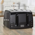 thumbnail image 2 of Tostadora BLACK+DECKER de 4 rebanadas, extra ancha, negra, T, 2 of 5