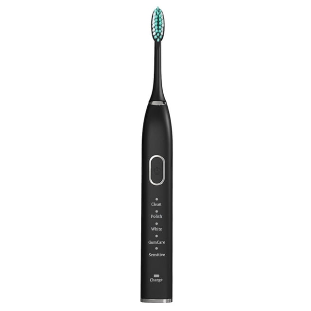 Camping Kitchen Electric Toothbrushes for Youngster-5 Modes with Smart Timer, Waterproof Usb Charging Rechargeable Ultrasonic Toothbrushes, 3 Replacement Brush Heads, Adults Power Toothbrush