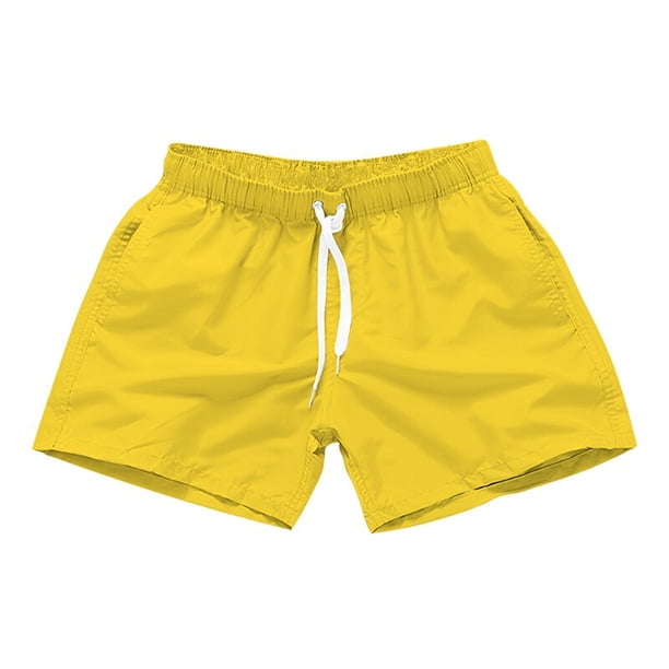 Pantalones cortos de baño para hombre, bañador con cordón, diseño de cintura elástica, secado rápido, deportes, diario, playa, ropa de calle informal Fivean unisex