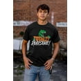thumbnail image 3 of Cool Totally Roarsome Dinosaur Pun Men's Graphic T Shirt Tees Brisco Brands S, 3 of 5