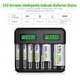 thumbnail image 2 of Baterías recargables y cargador EBL de 10000 mAh D, paquete de 4, 2 of 6