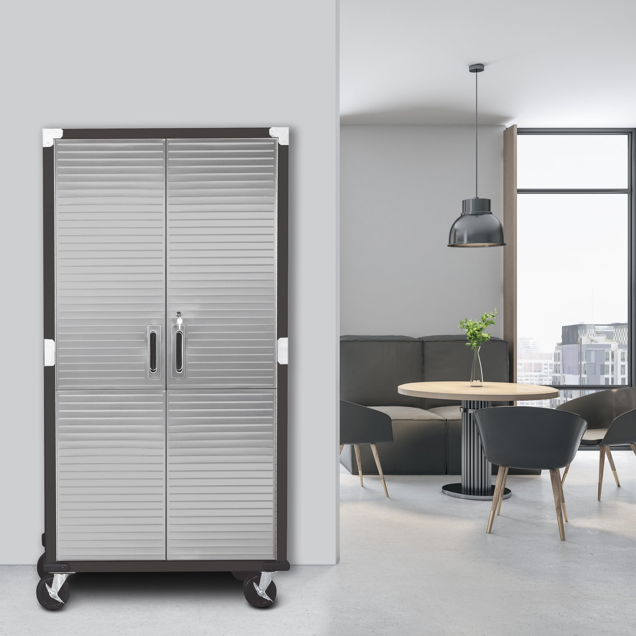 Alera® Economy Assembled Storage Cabinet, 36w x 18d x 72h, Putty