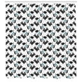 thumbnail image 3 of Ambesonne Animal Shower Curtain, Hand Drawn Hipster Animal, 69"Wx70"L, Blue and Charcoal Grey, 3 of 3
