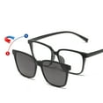 thumbnail image 3 of Qarigey 5x Clip magnético de fijación estable en gafas para durar todo el día Marco cómodo resistente a impactos Lentes Tipo 1, 3 of 6
