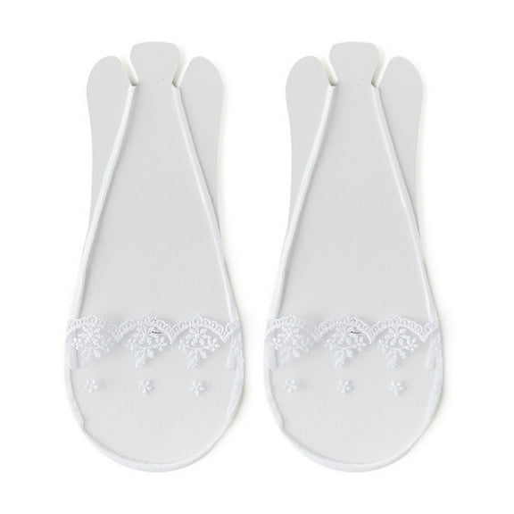 Invisible Lace Not Show Half Toe Socks With Slingback Breathable Cotton Liner Socks For Women Casual Shoe Hosiery
