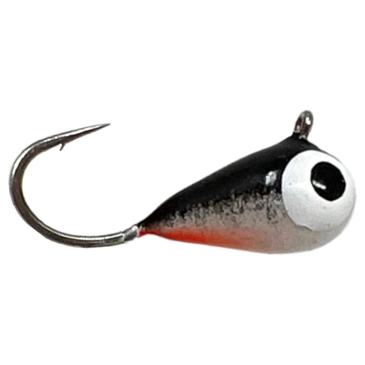 Reaction Tackle Tungsten Ice Jigs - 4mm - Black/White Glow
