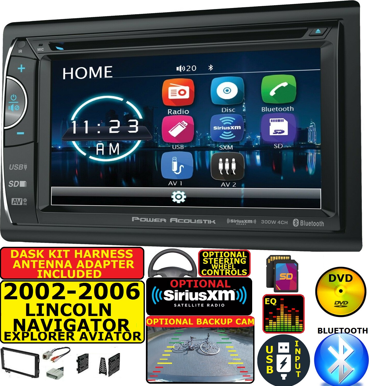 2009-2014 F150 GPS NAVIGATION BLUETOOTH USB CD//DVD AUX SD CAR RADIO STEREO PKG