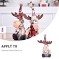 thumbnail image 2 of Cateissary Artesanía de Decoración de Navidad Colgante de pared Accesorios para festivales Color brillante Superficie lisa Feliz año nuevo Muñeca Kits de decoración para fiestas rojo/gris Cateissary HA069456-02, 2 of 6