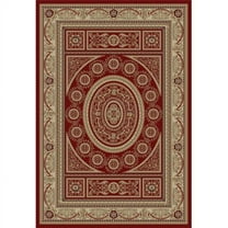 Concord Global 44107 7 ft. 10 in. x 9 ft. 10 in. Jewel Aubusson - Red